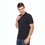 Men's Solid Cotton Blend Regular Fit Polo Neck Half Sleeve Fastees T-Shirt