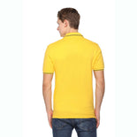 Men's Solid Cotton Blend Regular Fit Polo Neck Half Sleeve Highline T-Shirt