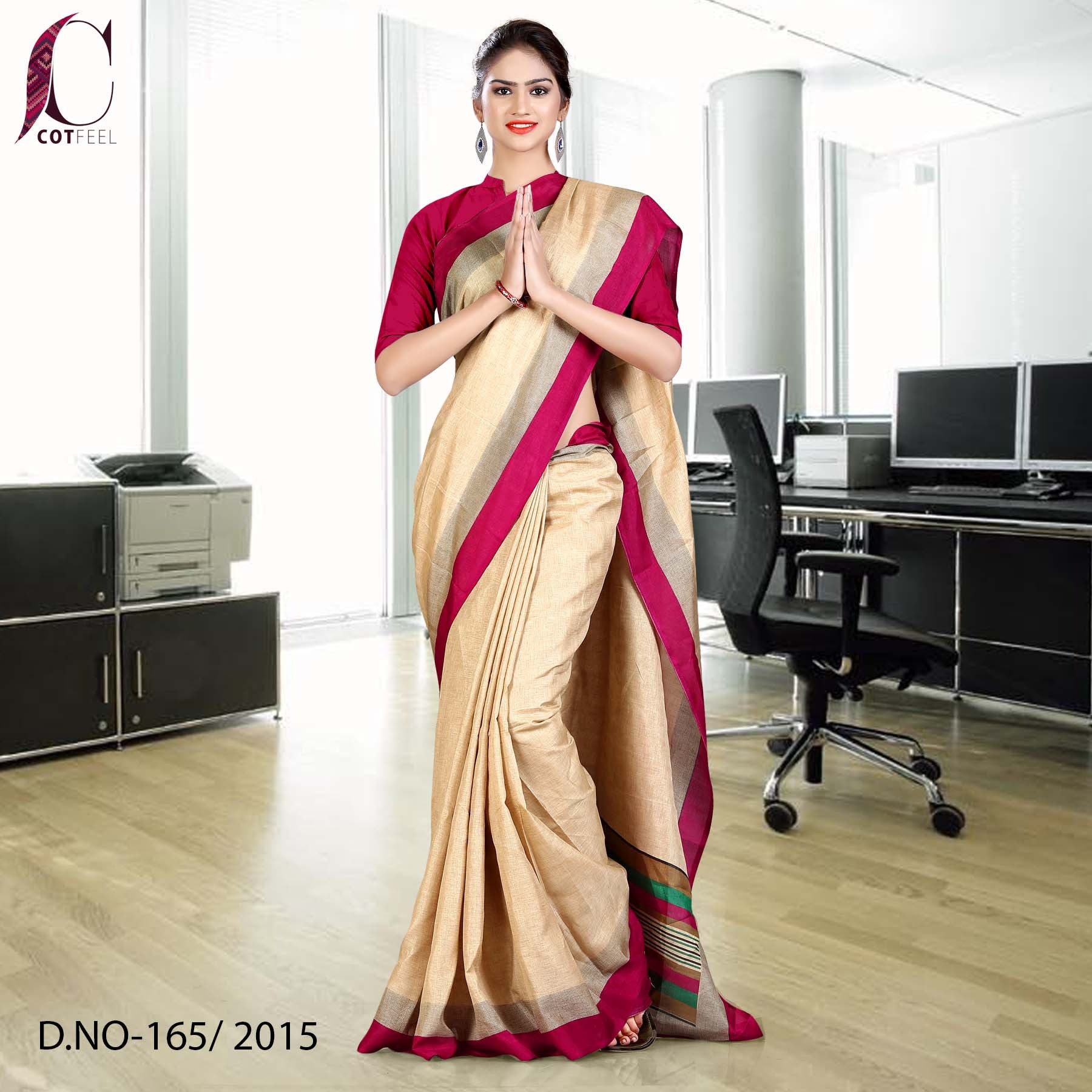 Gray and Maroon Women's Premium Manipuri Cotton Plain Border Uniform Saree  Salwar for Teachers-1887 at Rs 1100 | Sudhama Nagar | Bengaluru | ID:  27449665630