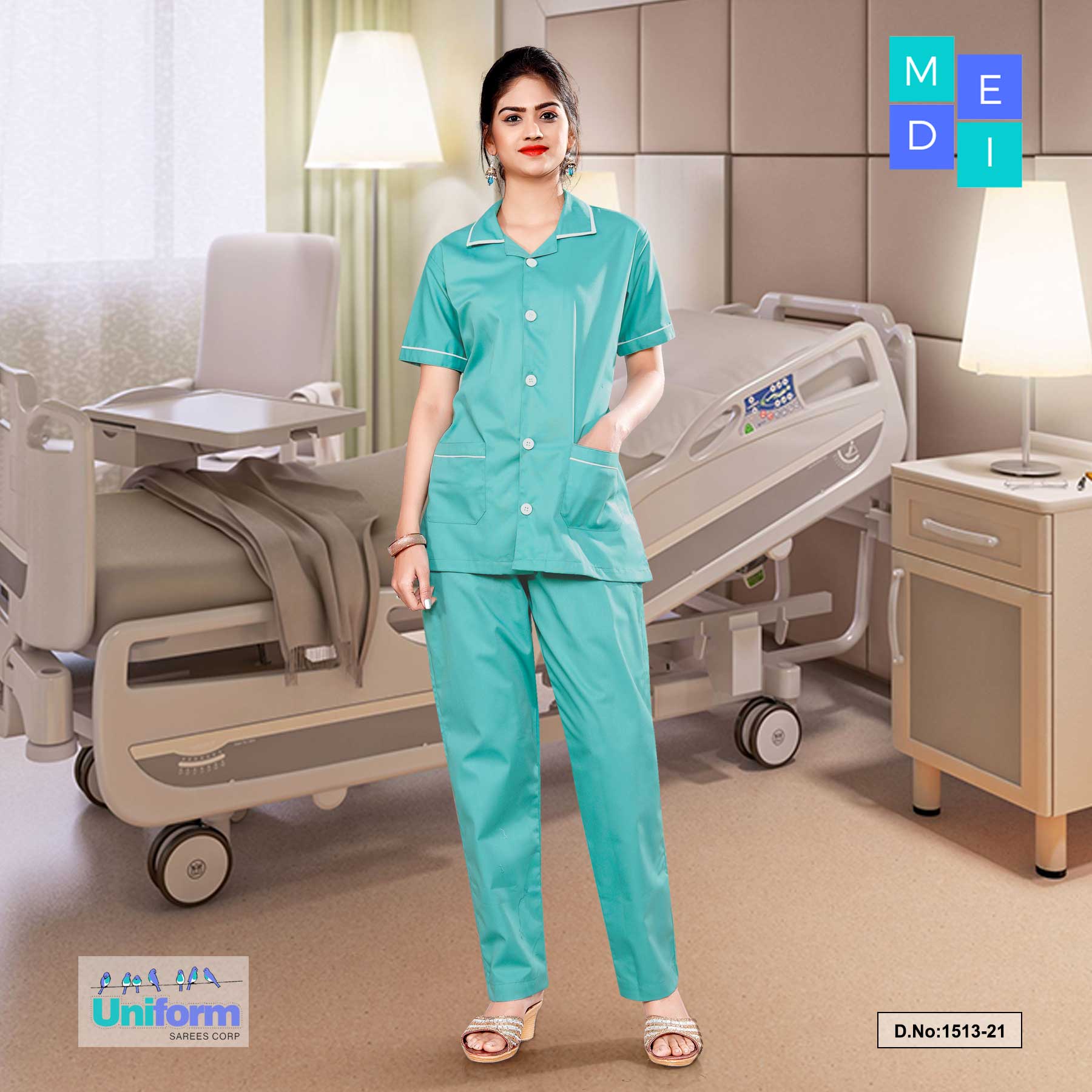 Womens Nurse Uniform Dresses Mandarin Collar Short Sleeve Slanting Button  Front Medical Hospital Nurse Scrub Lab Coat Dress | Fruugo KR